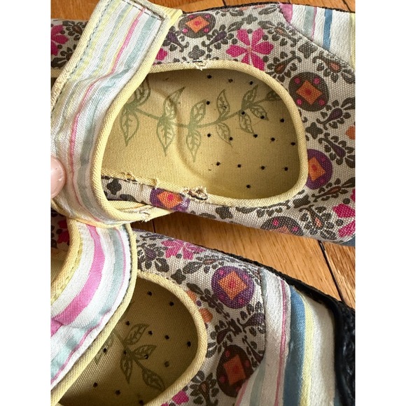 Keen Women's Shoes Sz 9.5 US Canvas Floral Patchwork Mary Jane Round Toe - Picture 4 of 9